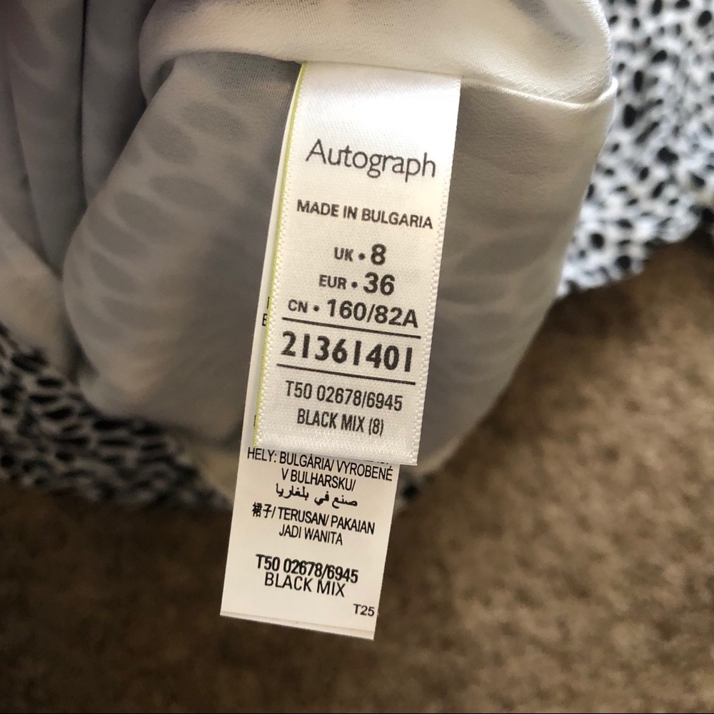 NWOT AUTOGRAPH Black&White Print Sheath Dress - Picture 6 of 6